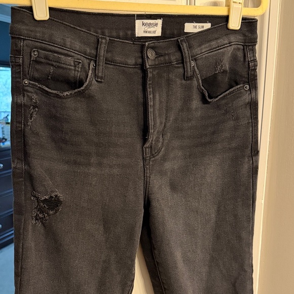 Kensie black distressed cropped jeans - Picture 3 of 7